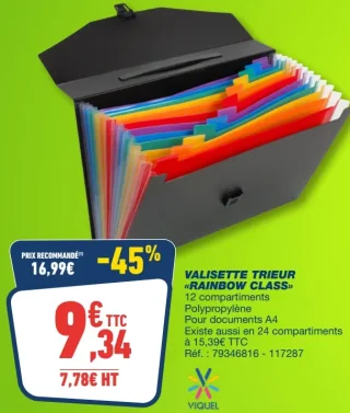 Valisette trieur «Rainbow Class» YIQUEL