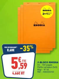 3 Blocs Rhodia