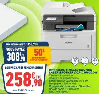 Imprimante multifonction laser Brother DCP-L3560CDW