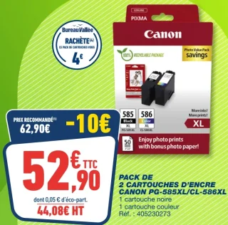 Canon PG-585XL/CL-586XL Pack de 2 cartouches d'encre