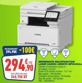 Imprimante multifonction laser Canon i-SENSYS MF664Cdw
