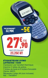 Étiqueteuse Dymo Letratag 100H