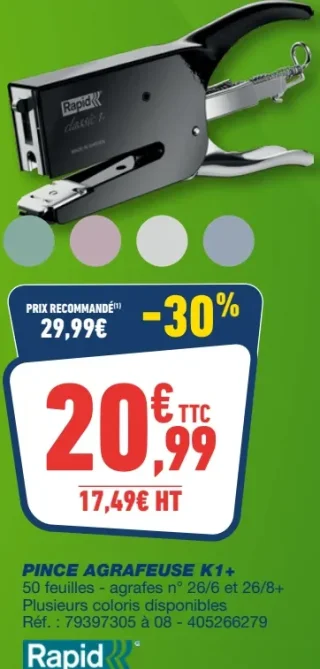 Pince agrafeuse Rapid K1+