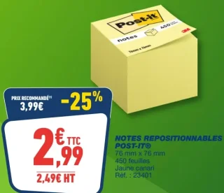 Notes repositionnables Post-it