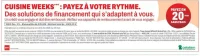 Offre de financement Cuisine Weeks - Payez en 20x sans frais