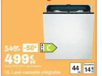 Electrolux Lave-vaisselle intégrable 15