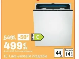 Electrolux Lave-vaisselle intégrable 15