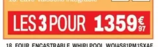 Offre Electrolux: Les 3 pour 1359,97€