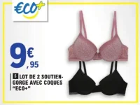 Lot de 2 soutien-gorge avec coques Eco+