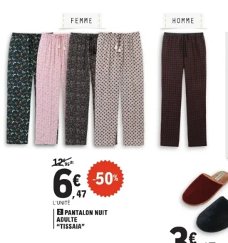 Pantalon nuit adulte Tissaia