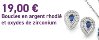 Boucles en argent rhodié et oxydes de zirconium Le Manège à Bijoux