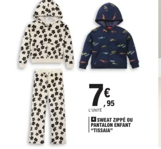 Sweat zippé ou pantalon enfant Tissaia