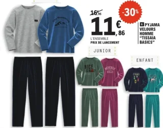 Pyjama velours homme "Tissaia basics"