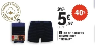 Lot de 3 boxers homme bio "Tissaia"