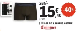 Lot de 3 boxers homme Eminence