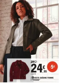 VESTE SUÉDINE FEMME TISSAIA