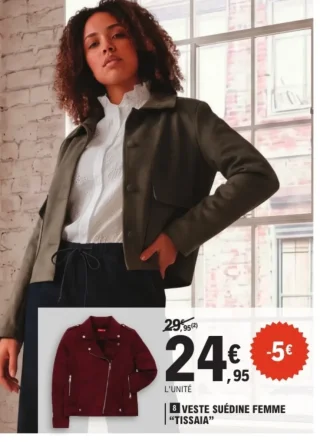 VESTE SUÉDINE FEMME TISSAIA