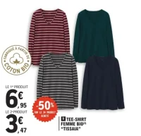 TEE-SHIRT FEMME BIO TISSAIA 2eme produit -50%
