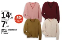 PULL OU CARDIGAN FEMME "TISSAIA" 2eme produit -50%