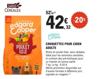 Croquettes pour chien adulte Edgard & Cooper