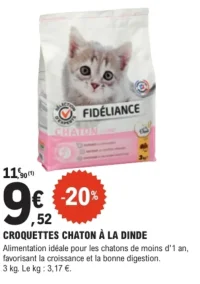 Croquettes chaton à la dinde Fidéliance