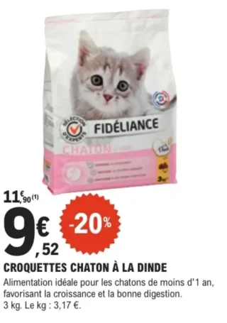 Croquettes chaton à la dinde Fidéliance