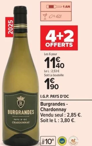 Burgrandes - Chardonnay I.G.P. Pays d'Oc