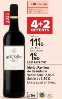 Merlot Pavillon de Beaudoine I.G.P. Pays d'Oc
