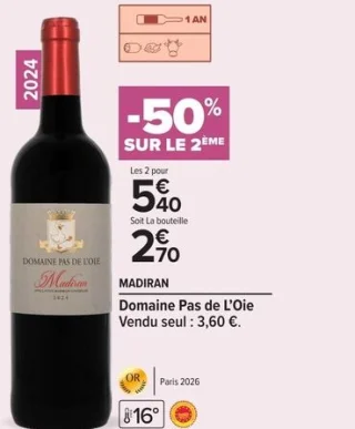 Madiran Domaine Pas de L'Oie