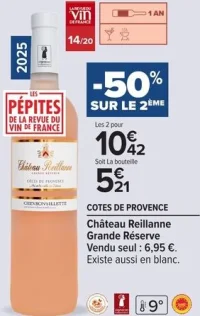 Vin rosé Cotes de Provence Château Reillanne Grande Réserve