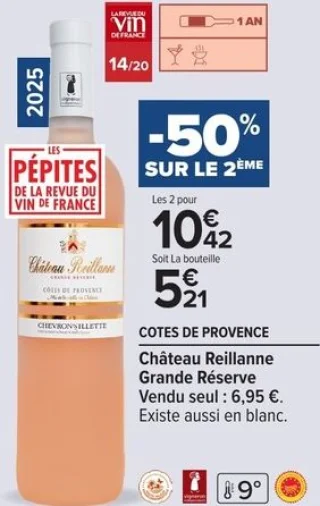Vin rosé Cotes de Provence Château Reillanne Grande Réserve