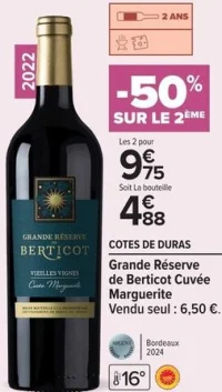 Cotes De Duras Grande Réserve de Berticot Cuvée Marguerite