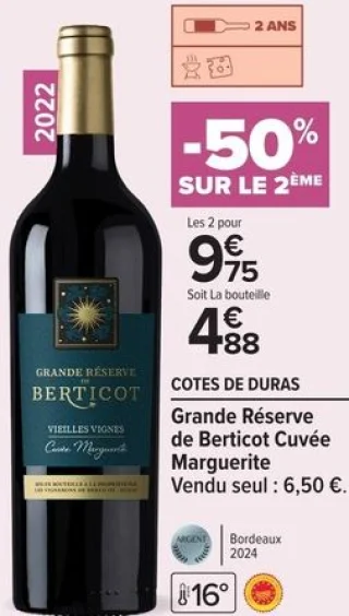 Cotes De Duras Grande Réserve de Berticot Cuvée Marguerite