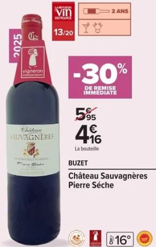Buzet Château Sauvagnères Pierre Séche