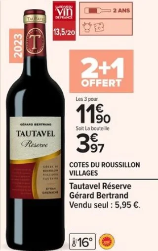 Tautavel Réserve Gérard Bertrand Cotes du Roussillon Villages