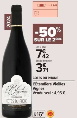 L'Étendiere Vieilles Vignes Côtes du Rhône