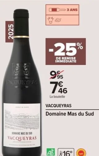 Vacqueyras Domaine Mas du Sud