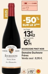 Bourgogne Pinot Noir Domaine Duchesne Frères