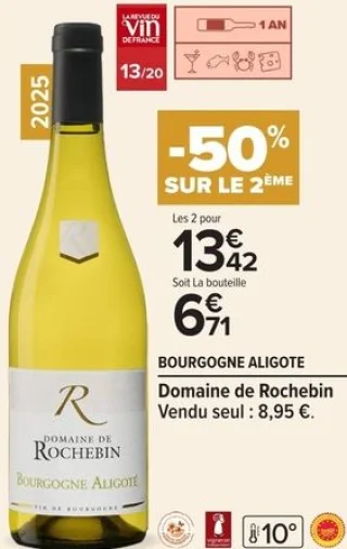 Bourgogne Aligote Domaine de Rochebin