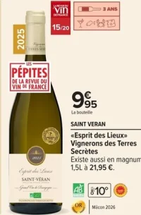 Saint Veran «Esprit des Lieux» Vignerons des Terres Secrètes