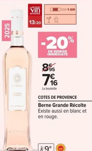 COTES DE PROVENCE Berne Grande Récolte
