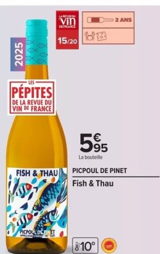 Vin blanc Picpoul de Pinet Fish & Thau