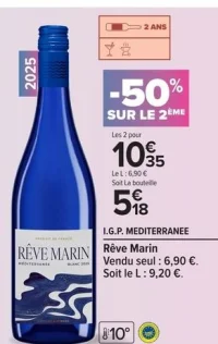 Vin blanc Rêve Marin I.G.P. Méditerranée