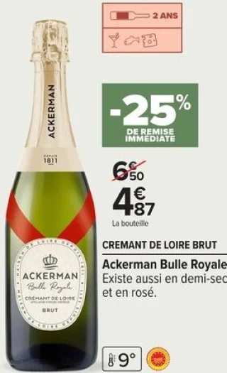 CREMANT DE LOIRE BRUT Ackerman Bulle Royale