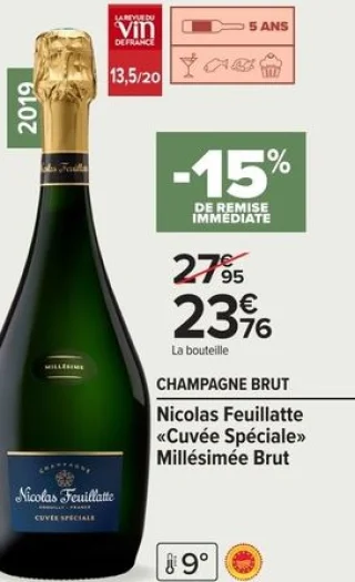 Champagne Brut Nicolas Feuillatte «Cuvée Spéciale» Millésimée Brut