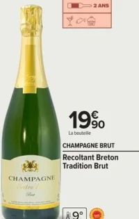 Champagne Brut Recoltant Breton Tradition Brut