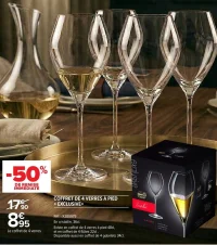 COFFRET DE 4 VERRES À PIED « EXCLUSIVE » Cristallin