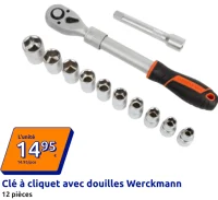 Clé à cliquet avec douilles Werckmann