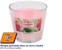 Bougie parfumée dans un verre Candra