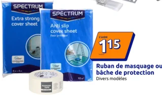 Ruban de masquage ou bâche de protection Spectrum